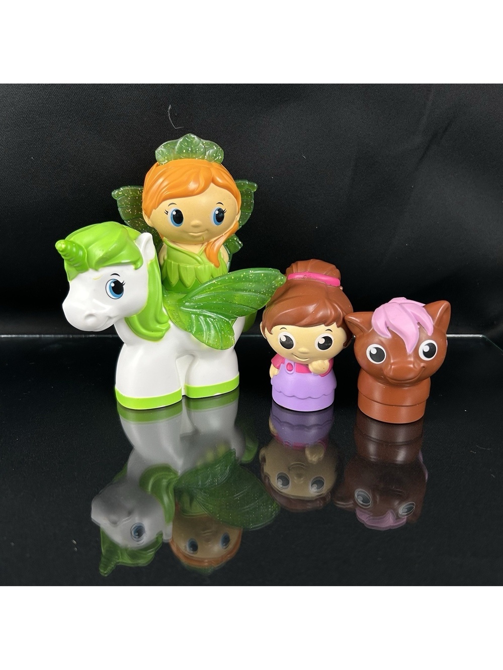 Mega Bloks First Builders Lil Princess Green Fairy Unicorn, Purple Girl & Horse